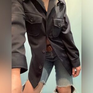 Unisex button-down blazer shirt